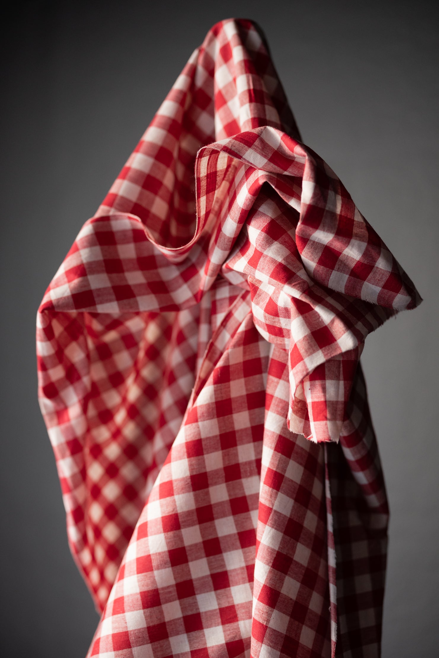 Red Cotton Gingham - Folkwear