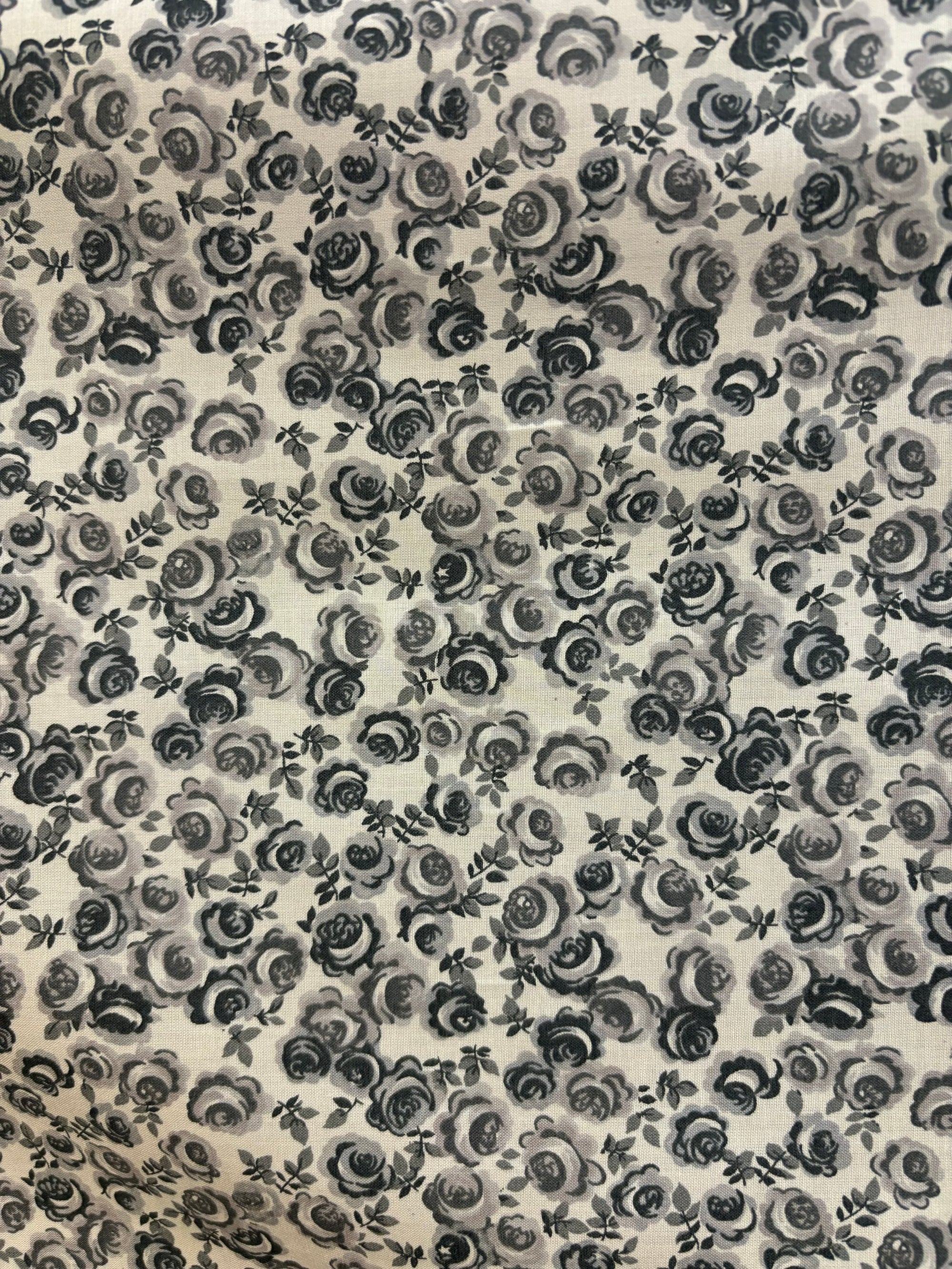 Cotton Lawn - Floral Monochrome