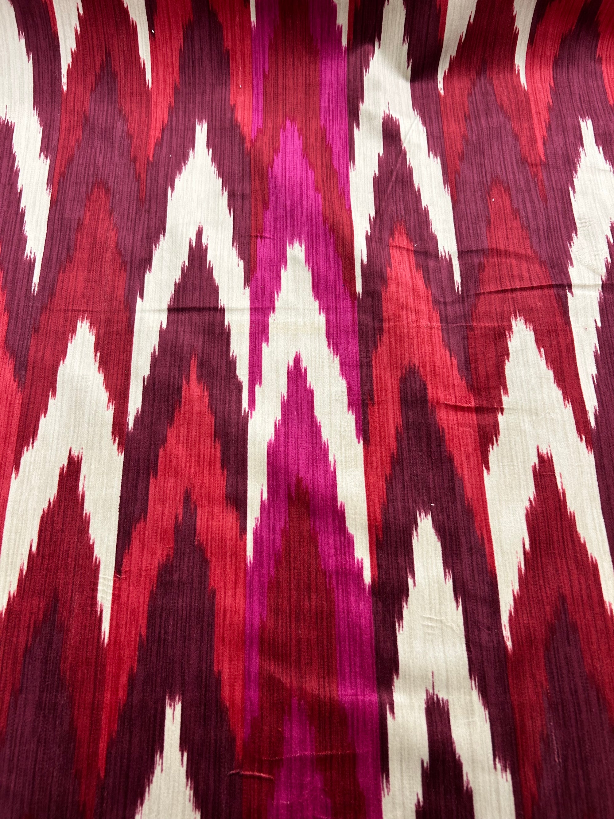 Cotton Velvet - Pink Ikat