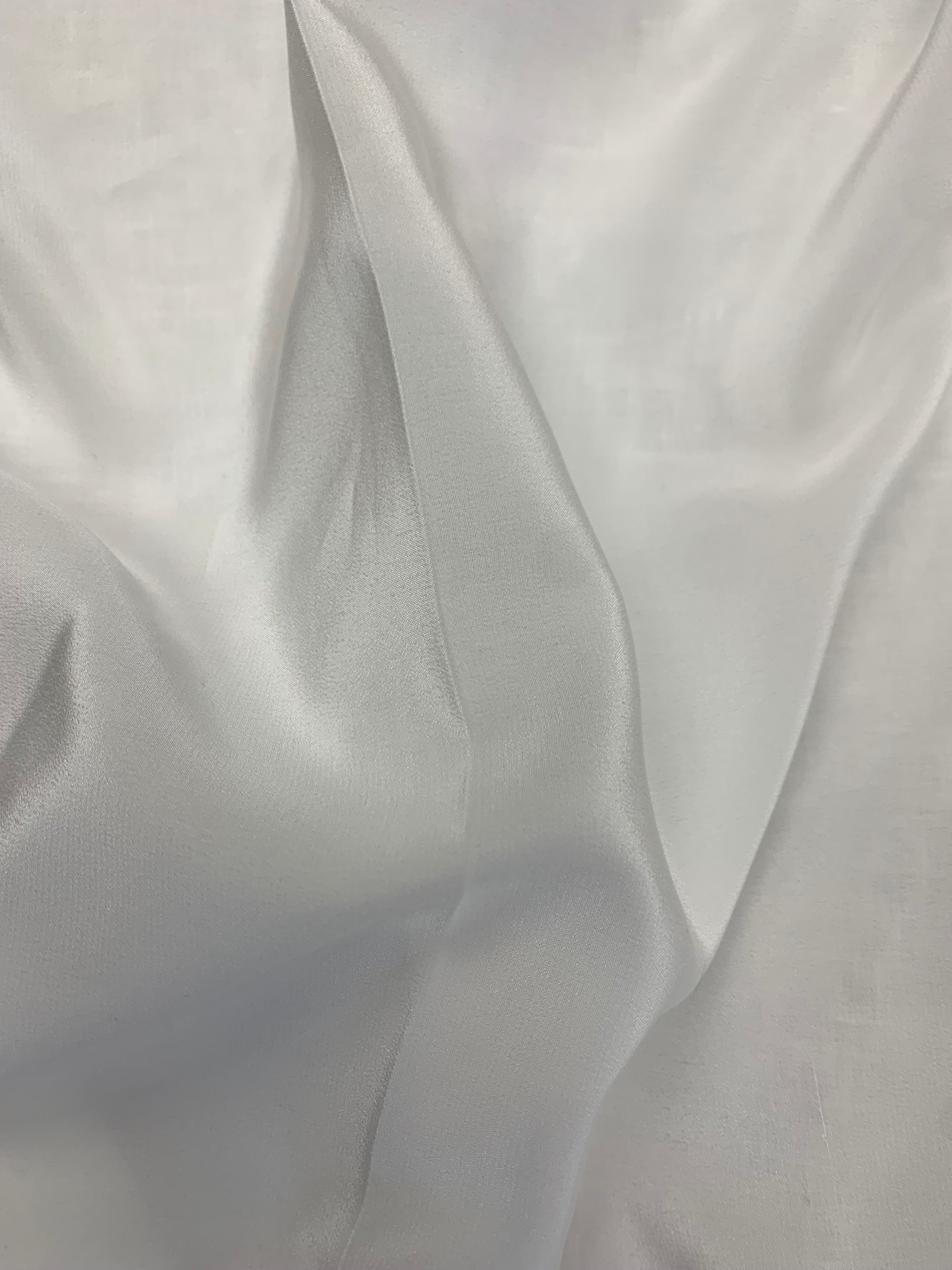 white silk crepe  de chine fabric sheer