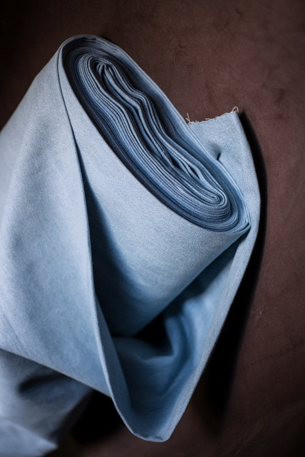 Light Wash Large Quilt Denim Fabric
